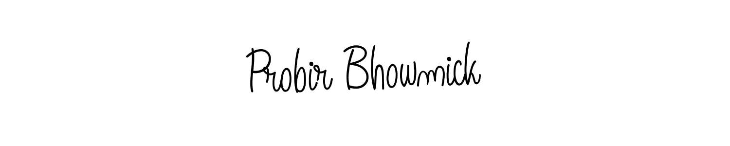 Probir Bhowmick stylish signature style. Best Handwritten Sign (Angelique-Rose-font-FFP) for my name. Handwritten Signature Collection Ideas for my name Probir Bhowmick. Probir Bhowmick signature style 5 images and pictures png