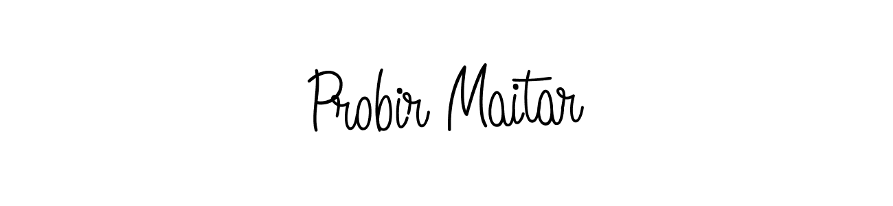 Design your own signature with our free online signature maker. With this signature software, you can create a handwritten (Angelique-Rose-font-FFP) signature for name Probir Maitar. Probir Maitar signature style 5 images and pictures png