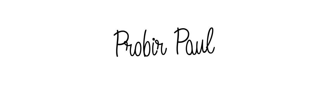 Design your own signature with our free online signature maker. With this signature software, you can create a handwritten (Angelique-Rose-font-FFP) signature for name Probir Paul. Probir Paul signature style 5 images and pictures png