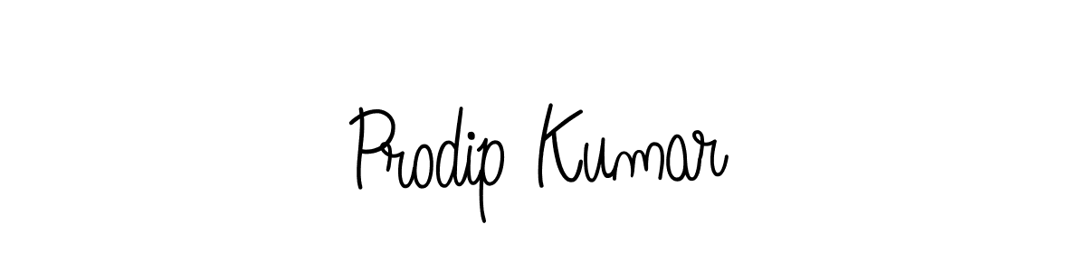 Use a signature maker to create a handwritten signature online. With this signature software, you can design (Angelique-Rose-font-FFP) your own signature for name Prodip Kumar. Prodip Kumar signature style 5 images and pictures png