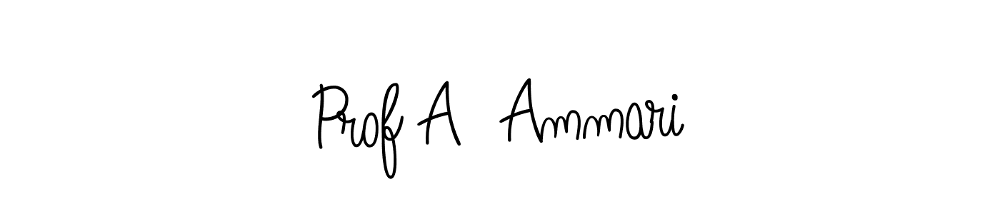 Use a signature maker to create a handwritten signature online. With this signature software, you can design (Angelique-Rose-font-FFP) your own signature for name Prof A  Ammari. Prof A  Ammari signature style 5 images and pictures png