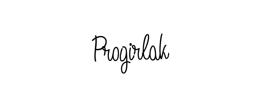 The best way (Angelique-Rose-font-FFP) to make a short signature is to pick only two or three words in your name. The name Progirlak include a total of six letters. For converting this name. Progirlak signature style 5 images and pictures png