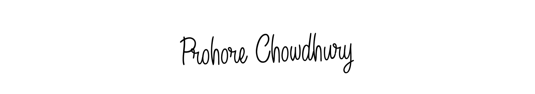 Make a beautiful signature design for name Prohore Chowdhury. With this signature (Angelique-Rose-font-FFP) style, you can create a handwritten signature for free. Prohore Chowdhury signature style 5 images and pictures png