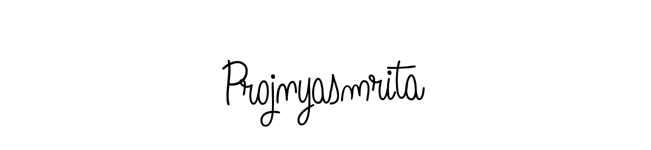 Create a beautiful signature design for name Projnyasmrita. With this signature (Angelique-Rose-font-FFP) fonts, you can make a handwritten signature for free. Projnyasmrita signature style 5 images and pictures png
