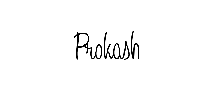 How to make Prokash name signature. Use Angelique-Rose-font-FFP style for creating short signs online. This is the latest handwritten sign. Prokash signature style 5 images and pictures png