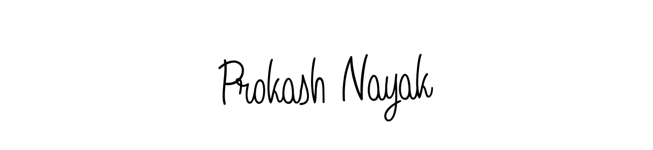 How to make Prokash Nayak name signature. Use Angelique-Rose-font-FFP style for creating short signs online. This is the latest handwritten sign. Prokash Nayak signature style 5 images and pictures png