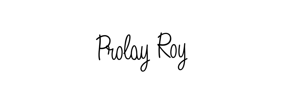 How to make Prolay Roy name signature. Use Angelique-Rose-font-FFP style for creating short signs online. This is the latest handwritten sign. Prolay Roy signature style 5 images and pictures png