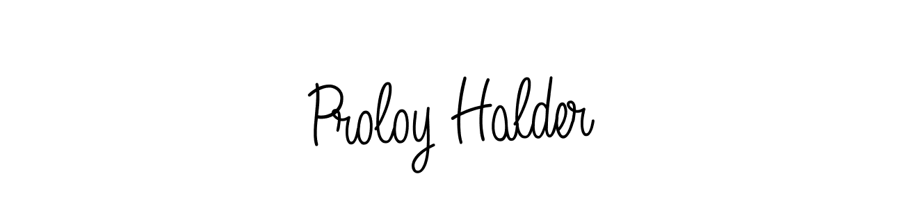 You should practise on your own different ways (Angelique-Rose-font-FFP) to write your name (Proloy Halder) in signature. don't let someone else do it for you. Proloy Halder signature style 5 images and pictures png