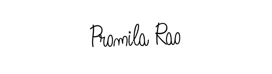 Design your own signature with our free online signature maker. With this signature software, you can create a handwritten (Angelique-Rose-font-FFP) signature for name Promila Rao. Promila Rao signature style 5 images and pictures png