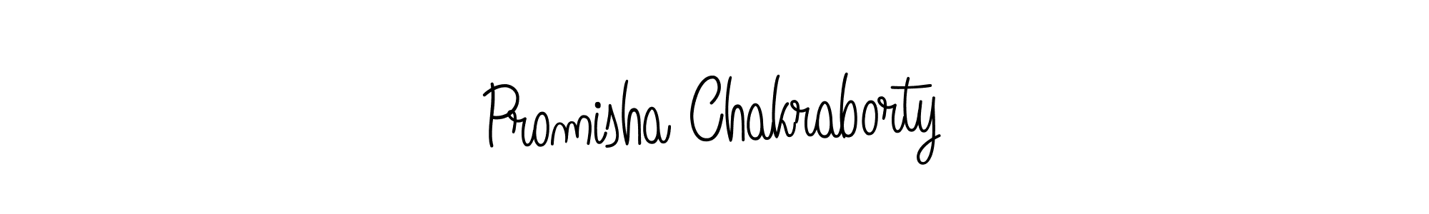 Use a signature maker to create a handwritten signature online. With this signature software, you can design (Angelique-Rose-font-FFP) your own signature for name Promisha Chakraborty. Promisha Chakraborty signature style 5 images and pictures png