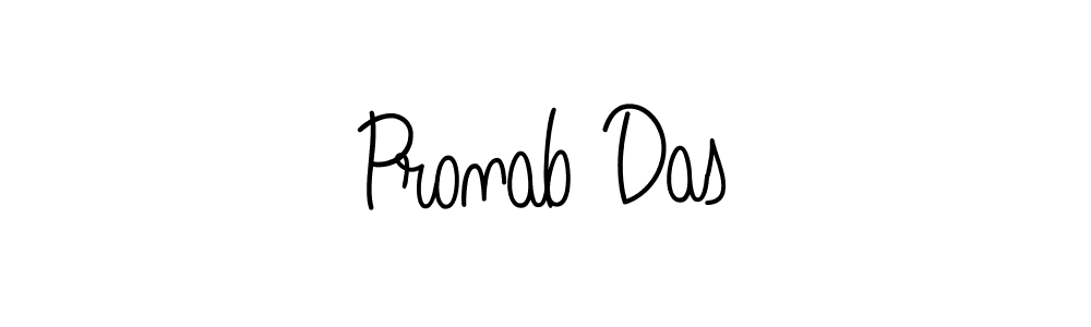Make a beautiful signature design for name Pronab Das. With this signature (Angelique-Rose-font-FFP) style, you can create a handwritten signature for free. Pronab Das signature style 5 images and pictures png