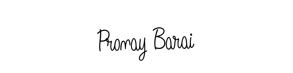 Also we have Pronay Barai name is the best signature style. Create professional handwritten signature collection using Angelique-Rose-font-FFP autograph style. Pronay Barai signature style 5 images and pictures png