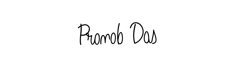 Make a beautiful signature design for name Pronob Das. With this signature (Angelique-Rose-font-FFP) style, you can create a handwritten signature for free. Pronob Das signature style 5 images and pictures png