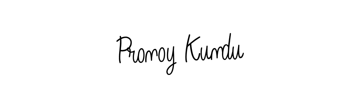 Use a signature maker to create a handwritten signature online. With this signature software, you can design (Angelique-Rose-font-FFP) your own signature for name Pronoy Kundu. Pronoy Kundu signature style 5 images and pictures png