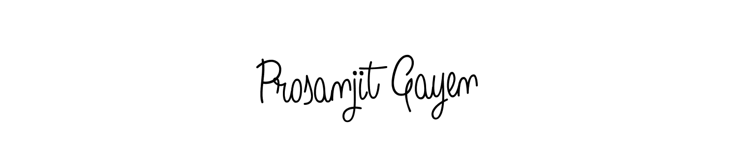 Prosanjit Gayen stylish signature style. Best Handwritten Sign (Angelique-Rose-font-FFP) for my name. Handwritten Signature Collection Ideas for my name Prosanjit Gayen. Prosanjit Gayen signature style 5 images and pictures png