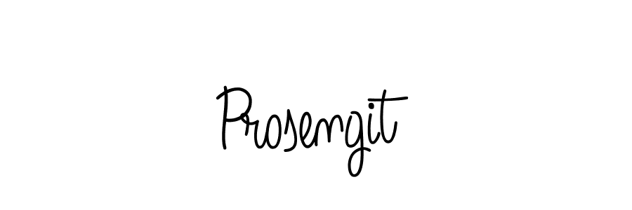 How to make Prosengit name signature. Use Angelique-Rose-font-FFP style for creating short signs online. This is the latest handwritten sign. Prosengit signature style 5 images and pictures png