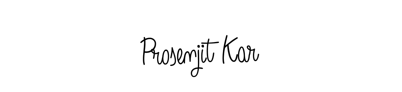 Angelique-Rose-font-FFP is a professional signature style that is perfect for those who want to add a touch of class to their signature. It is also a great choice for those who want to make their signature more unique. Get Prosenjit Kar name to fancy signature for free. Prosenjit Kar signature style 5 images and pictures png