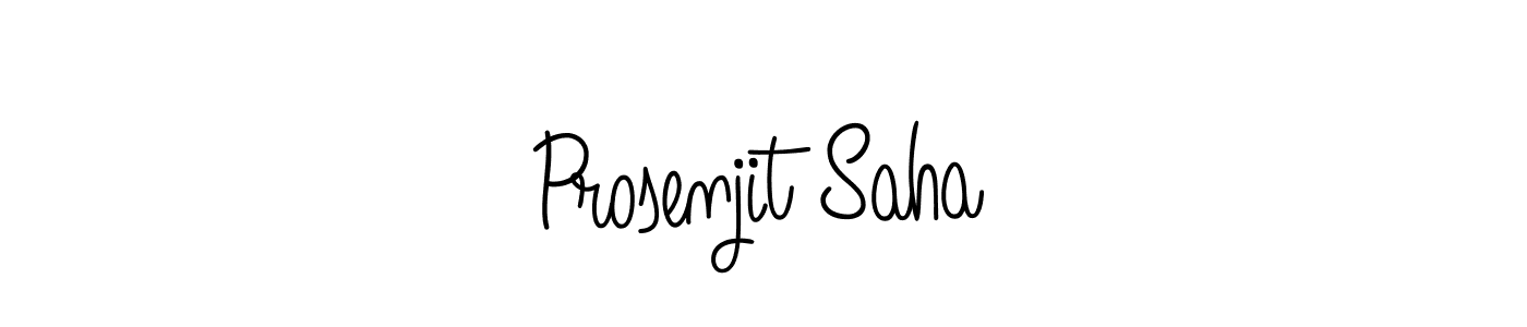 Design your own signature with our free online signature maker. With this signature software, you can create a handwritten (Angelique-Rose-font-FFP) signature for name Prosenjit Saha. Prosenjit Saha signature style 5 images and pictures png