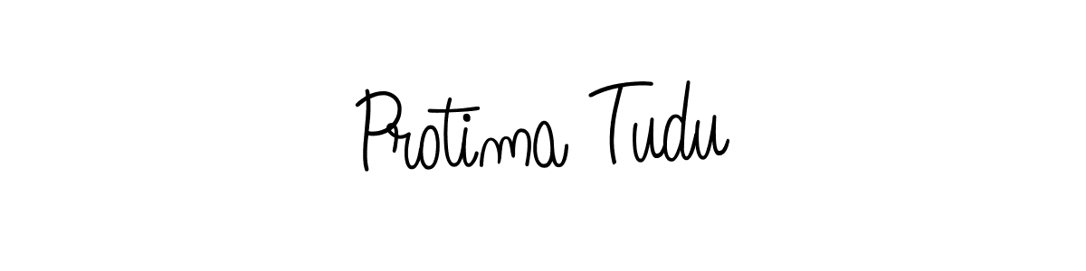 Use a signature maker to create a handwritten signature online. With this signature software, you can design (Angelique-Rose-font-FFP) your own signature for name Protima Tudu. Protima Tudu signature style 5 images and pictures png