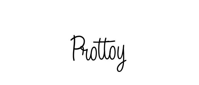 Design your own signature with our free online signature maker. With this signature software, you can create a handwritten (Angelique-Rose-font-FFP) signature for name Prottoy. Prottoy signature style 5 images and pictures png