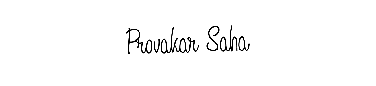 Make a beautiful signature design for name Provakar Saha. With this signature (Angelique-Rose-font-FFP) style, you can create a handwritten signature for free. Provakar Saha signature style 5 images and pictures png