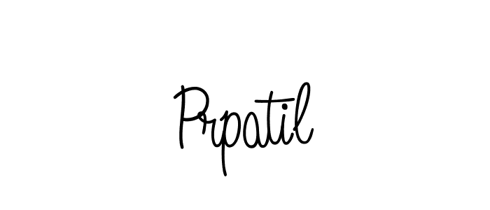 You should practise on your own different ways (Angelique-Rose-font-FFP) to write your name (Prpatil) in signature. don't let someone else do it for you. Prpatil signature style 5 images and pictures png