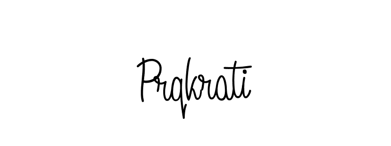 Make a beautiful signature design for name Prqkrati. With this signature (Angelique-Rose-font-FFP) style, you can create a handwritten signature for free. Prqkrati signature style 5 images and pictures png