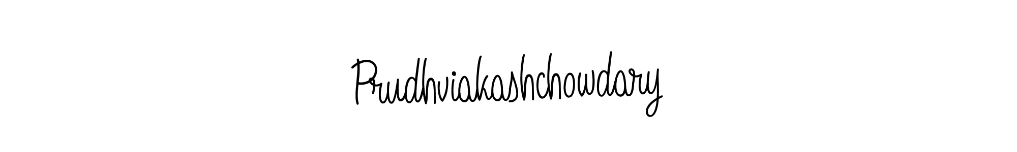 Make a beautiful signature design for name Prudhviakashchowdary. With this signature (Angelique-Rose-font-FFP) style, you can create a handwritten signature for free. Prudhviakashchowdary signature style 5 images and pictures png