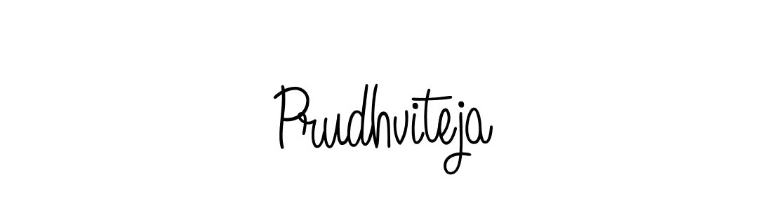 The best way (Angelique-Rose-font-FFP) to make a short signature is to pick only two or three words in your name. The name Prudhviteja include a total of six letters. For converting this name. Prudhviteja signature style 5 images and pictures png