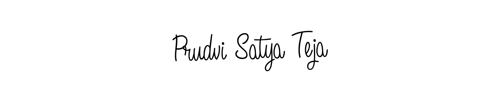 Create a beautiful signature design for name Prudvi Satya Teja. With this signature (Angelique-Rose-font-FFP) fonts, you can make a handwritten signature for free. Prudvi Satya Teja signature style 5 images and pictures png