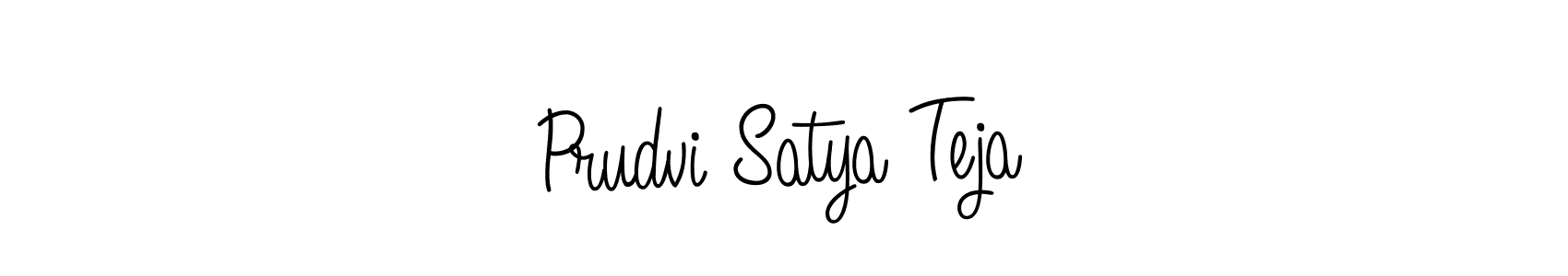 Use a signature maker to create a handwritten signature online. With this signature software, you can design (Angelique-Rose-font-FFP) your own signature for name Prudvi Satya Teja. Prudvi Satya Teja signature style 5 images and pictures png