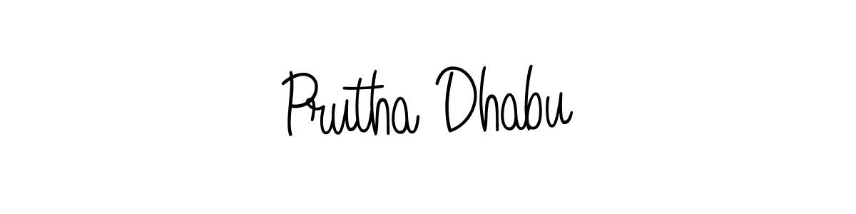 Make a short Prutha Dhabu signature style. Manage your documents anywhere anytime using Angelique-Rose-font-FFP. Create and add eSignatures, submit forms, share and send files easily. Prutha Dhabu signature style 5 images and pictures png