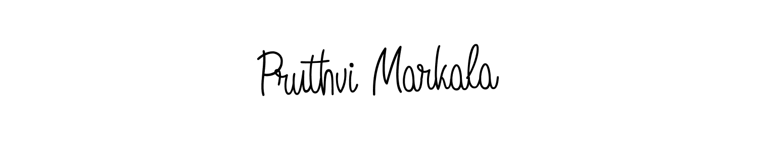 How to make Pruthvi Markala signature? Angelique-Rose-font-FFP is a professional autograph style. Create handwritten signature for Pruthvi Markala name. Pruthvi Markala signature style 5 images and pictures png