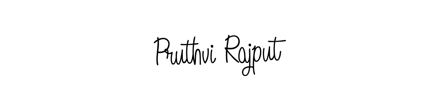 Pruthvi Rajput stylish signature style. Best Handwritten Sign (Angelique-Rose-font-FFP) for my name. Handwritten Signature Collection Ideas for my name Pruthvi Rajput. Pruthvi Rajput signature style 5 images and pictures png