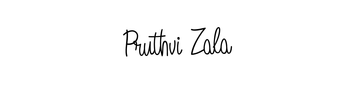 Make a beautiful signature design for name Pruthvi Zala. With this signature (Angelique-Rose-font-FFP) style, you can create a handwritten signature for free. Pruthvi Zala signature style 5 images and pictures png