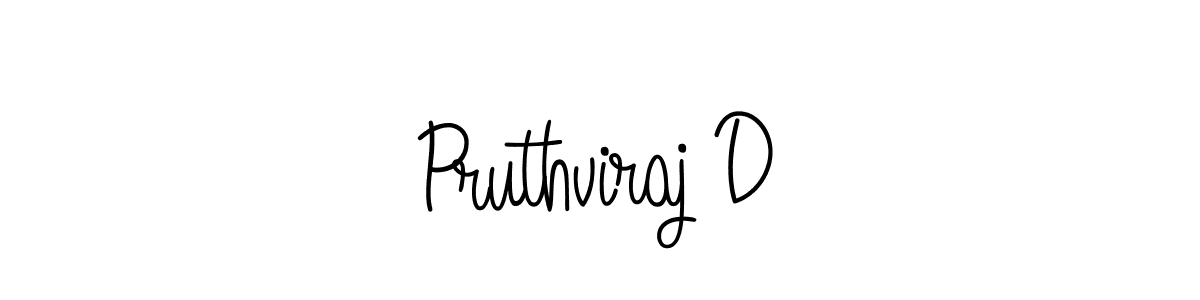 Also we have Pruthviraj D name is the best signature style. Create professional handwritten signature collection using Angelique-Rose-font-FFP autograph style. Pruthviraj D signature style 5 images and pictures png