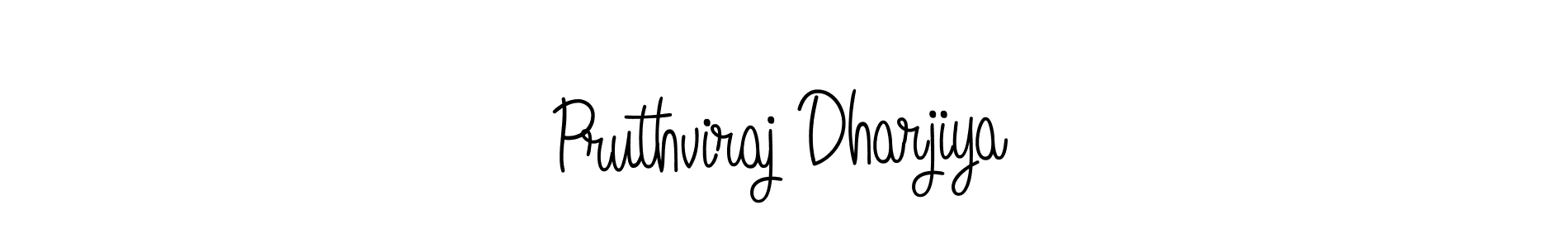 Pruthviraj Dharjiya stylish signature style. Best Handwritten Sign (Angelique-Rose-font-FFP) for my name. Handwritten Signature Collection Ideas for my name Pruthviraj Dharjiya. Pruthviraj Dharjiya signature style 5 images and pictures png