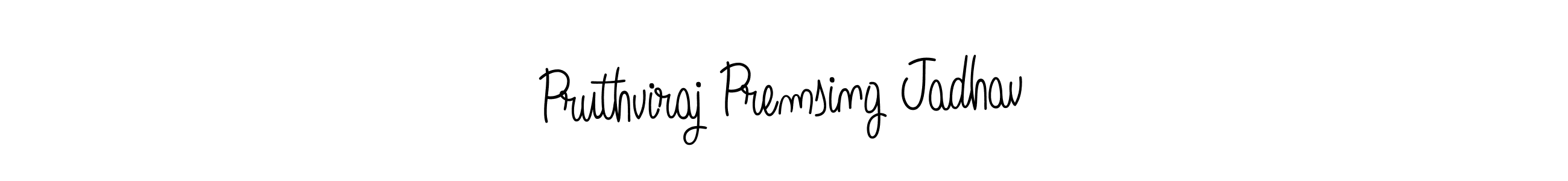 Make a beautiful signature design for name Pruthviraj Premsing Jadhav. With this signature (Angelique-Rose-font-FFP) style, you can create a handwritten signature for free. Pruthviraj Premsing Jadhav signature style 5 images and pictures png