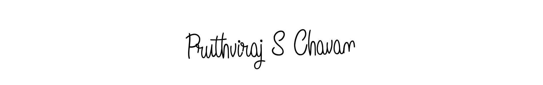 The best way (Angelique-Rose-font-FFP) to make a short signature is to pick only two or three words in your name. The name Pruthviraj S Chavan include a total of six letters. For converting this name. Pruthviraj S Chavan signature style 5 images and pictures png