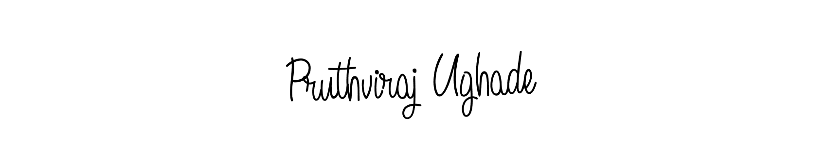 You should practise on your own different ways (Angelique-Rose-font-FFP) to write your name (Pruthviraj Ughade) in signature. don't let someone else do it for you. Pruthviraj Ughade signature style 5 images and pictures png