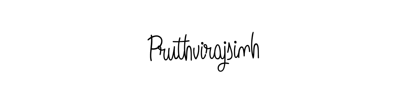 Make a beautiful signature design for name Pruthvirajsinh. With this signature (Angelique-Rose-font-FFP) style, you can create a handwritten signature for free. Pruthvirajsinh signature style 5 images and pictures png