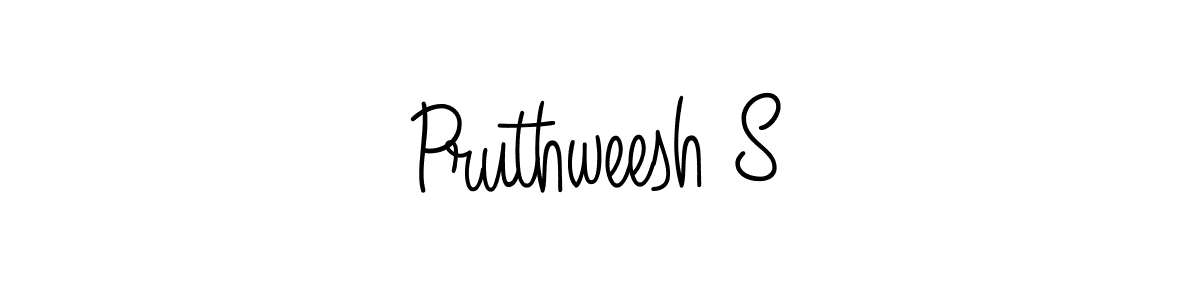 How to make Pruthweesh S name signature. Use Angelique-Rose-font-FFP style for creating short signs online. This is the latest handwritten sign. Pruthweesh S signature style 5 images and pictures png