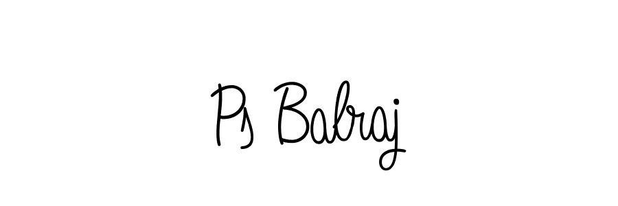Design your own signature with our free online signature maker. With this signature software, you can create a handwritten (Angelique-Rose-font-FFP) signature for name Ps Balraj. Ps Balraj signature style 5 images and pictures png