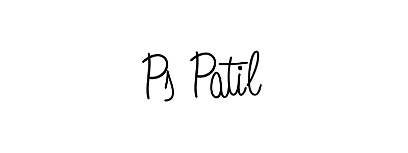 Design your own signature with our free online signature maker. With this signature software, you can create a handwritten (Angelique-Rose-font-FFP) signature for name Ps Patil. Ps Patil signature style 5 images and pictures png