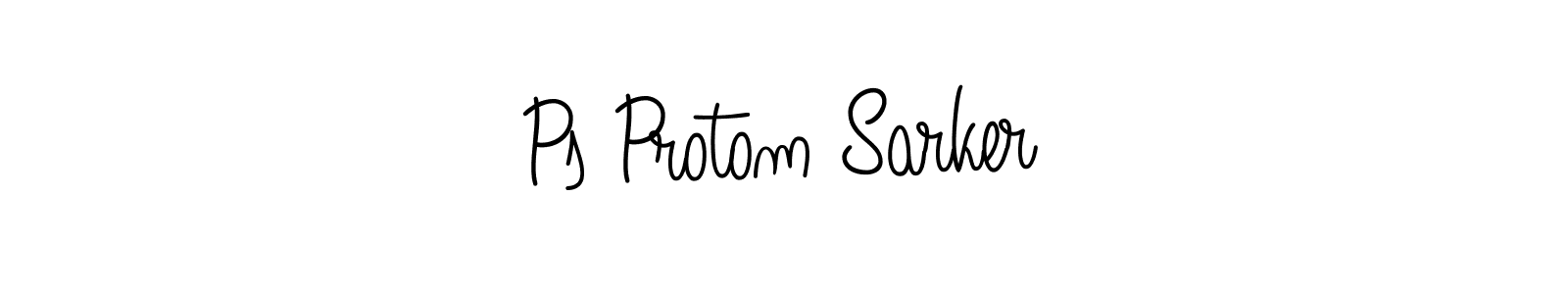 Also we have Ps Protom Sarker name is the best signature style. Create professional handwritten signature collection using Angelique-Rose-font-FFP autograph style. Ps Protom Sarker signature style 5 images and pictures png