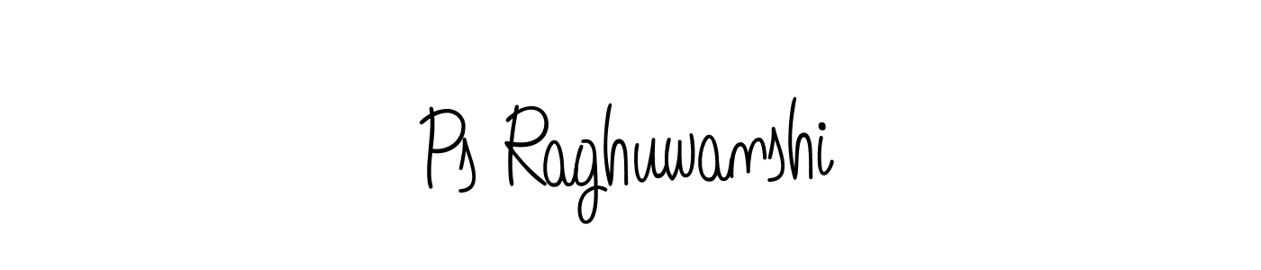 How to make Ps Raghuwanshi name signature. Use Angelique-Rose-font-FFP style for creating short signs online. This is the latest handwritten sign. Ps Raghuwanshi signature style 5 images and pictures png