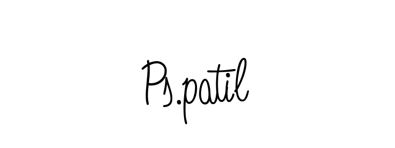 How to make Ps.patil signature? Angelique-Rose-font-FFP is a professional autograph style. Create handwritten signature for Ps.patil name. Ps.patil signature style 5 images and pictures png