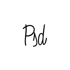 Make a beautiful signature design for name Psd. With this signature (Angelique-Rose-font-FFP) style, you can create a handwritten signature for free. Psd signature style 5 images and pictures png