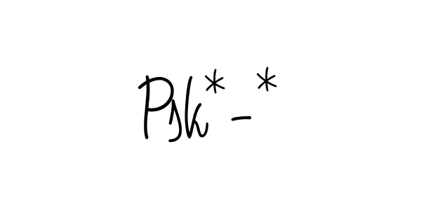 if you are searching for the best signature style for your name Psk*-*. so please give up your signature search. here we have designed multiple signature styles  using Angelique-Rose-font-FFP. Psk*-* signature style 5 images and pictures png