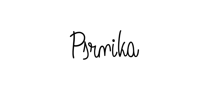 You should practise on your own different ways (Angelique-Rose-font-FFP) to write your name (Psrnika) in signature. don't let someone else do it for you. Psrnika signature style 5 images and pictures png